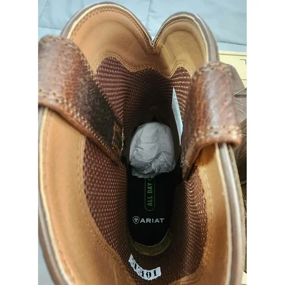 ARIAT® (Men's 10 WIDE) Sport Western Wide Square Toe Cowboy Boot in Fiddle Brown - Picture 7 of 10